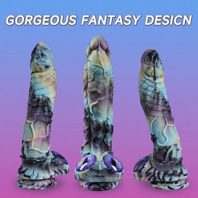 10.6" Monster Dildo Huge Fanstay Silicone Dildo With Eye-Shaped Testis,Dragon Dildo With Strong Suction Cup ,Textured,G-Spot Stimulator, Thick Anal Dildo,Adult Sex Toy For Women,Men And Couples.