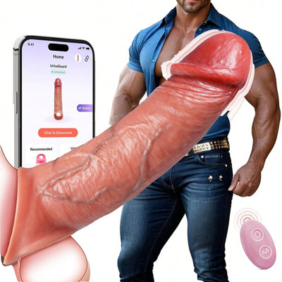 1pc APP Remote Control Penis Sleeve Cock Sleeve Vibrator Male Penis Ring Extender Realistic Adult Sex Toys 10 Modes Vibratior, Elastic Penis Ring For Men Couples Sex Toys