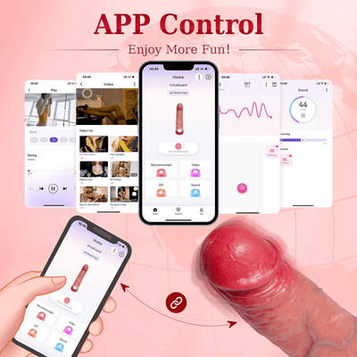 1pc APP Remote Control Penis Sleeve Cock Sleeve Vibrator Male Penis Ring Extender Realistic Adult Sex Toys 10 Modes Vibratior, Elastic Penis Ring For Men Couples Sex Toys