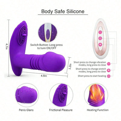 G-Spot Vibrator Vibrator Silicone Realistic Thrust Dildo Powerful Vibration Mode Adult Toy Dildo Vibrator Adult Products, Portable Dildo Vibrator Erotic Sex Toy Clitoral Stimulator, Female And Couple