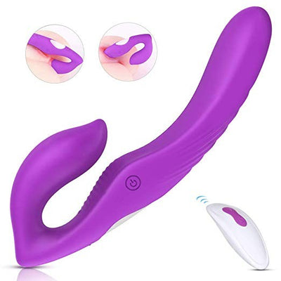 9 Speed Strapless Strap-On Dildo Double End Vibrator Remote Control Adult Vibrator Clitoris Nipple G-spot For Female Tease Dildo Stimulator Massager Vagina Masturbator Sex Toys for Women Couples