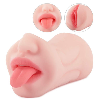 5.9 Inch Pocket Pussy Realistic Mouth with 3D Teeth and Tongue ของเล่นทางเพศสำหรับผู้ชาย ซิลิโคนช่วยสำเร็จความใคร่ทางปาก สามารถมีเพศสัมพันธ์กับแมวได้