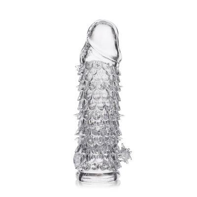 Dragon's Scales Clear Penis Sleeve Adult sex toy silicone sleeve enlargement layer thick