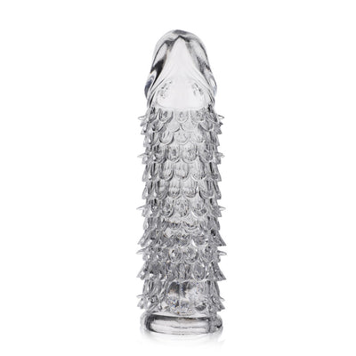 Dragon's Scales Clear Penis Sleeve Adult sex toy silicone sleeve enlargement layer thick