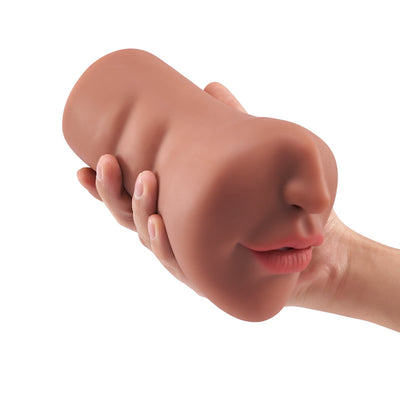ของเล่นทางเพศสำหรับผู้ชาย ซิลิโคนสามารถแมวได้ Tanned Mouth Blowjob Masturbator Stroker Male doll silicone doll mini rubber doll