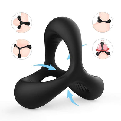 TRIANGLE Silicone Cock Ring For Men Erection Male sex toy lock sperm ring delay ejaculation