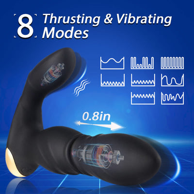 Sex toys for men and women Electric butt plug Remote control anal toys 8-Frequency Vibration Thrusting Anal Vibrator Butt Plug