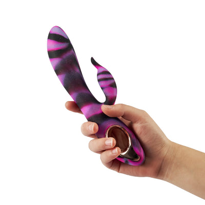 Aurora-like Rabbit Vibrator with O-ring Handle Female sex toys electric vibrator waterproof reusable