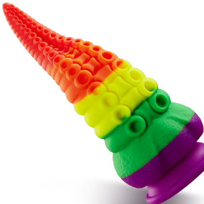 Female dildo sex toys Orsen Tentacle Silicone Rainbow Dildo with Big Suction Cup 8.66 Inch ของเล่นทางทวารหนัก