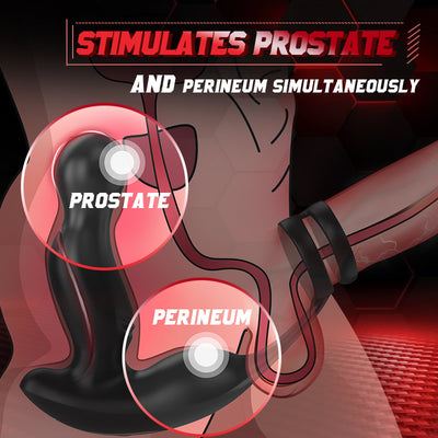 U-SINER 3-IN-1 Prostate Massager With 11 Vibrations & Dual Penis Ring เครื่องนวดต่อมลูกหมาก U-SINER 3-IN-1 พร้อมระบบสั่น 11 ระดับและแหวนรัดอวัยวะเพศชาย 2 ชิ้น