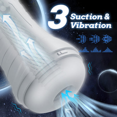 3 Sucking and Vibrating Masturbator Electric Pocket Pussy Male Stroker Toy ของเล่นทางเพศสำหรับผู้ชาย มินิซิลิโคนกระป๋องแมว