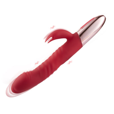 Lovers - Retractable Burgundy G-Spot Heated Vibrator Female sex toys silicone vibrator Lovers - เครื่องสั่น G-Spot แบบหดได้สีเบอร์กันดี พร้อมระบบทำความร้อน ของเล่นทางเพศสำหรับผู้หญิง เครื่องสั่นซิลิโคน