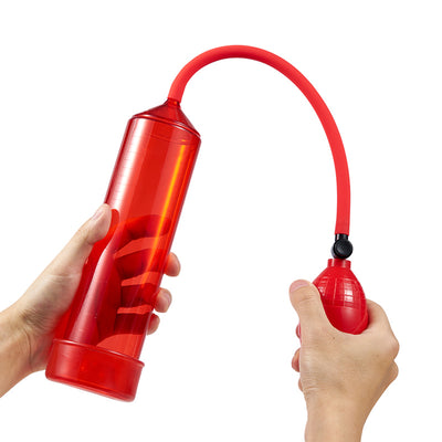Men's sex toys penis enlargement tool Red Penis Enlargement Pump ของเล่นทางเพศสำหรับผู้ชาย เครื่องมือขยายขนาดอวัยวะเพศชาย ปั๊มขยายขนาดอวัยวะเพศชายสีแดง