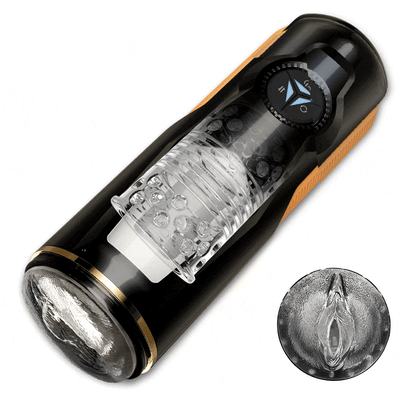 Dylan Vulva Mouth 5 Thrusting Rotating 2 in 1 Automatic Masturbator เครื่องสั่นหัวคู่สำหรับผู้ใหญ่ผู้ใหญ่เซ็กซ์ทอยสำหรับผู้ชายวัยช่วยตัวเอง18 + พร้อมอุปกรณ์ช่วยตัวเอง