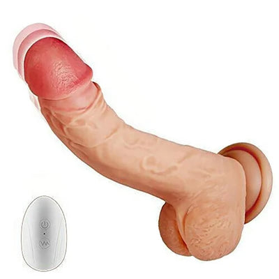 Female sex toys silicone dildo female masturbator 8 Mode Vibrating Dildo with Thrusting & Heating Remote Control Sex Toys 8.50 Inch