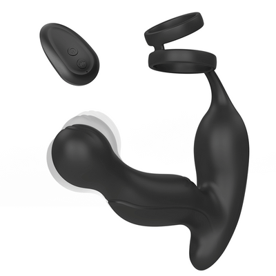 U-SINER 3-IN-1 Prostate Massager With 11 Vibrations & Dual Penis Ring เครื่องนวดต่อมลูกหมาก U-SINER 3-IN-1 พร้อมระบบสั่น 11 ระดับและแหวนรัดอวัยวะเพศชาย 2 ชิ้น