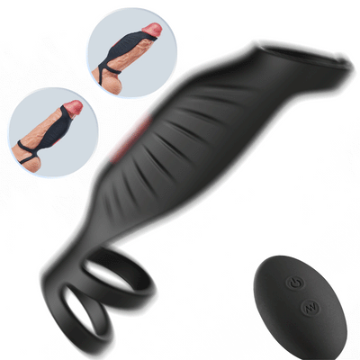 SemenSentry - 9 Vibrating Efficient Cock Ring Silicone toys for enlargement and thickening Electric silicone toys