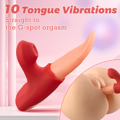 Female sex toys silicone vibrator masturbator 2 IN 1 Upgraded Flapping Tongue G Spot Vibrator การดูดคลิตอริสด้วยลิ้นไฟฟ้า
