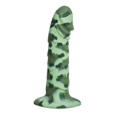 Camouflage Simulated Anal Plug with Suction Cup Crystal Glass Dildo with Suction Cups for G-spot Stimulation 6.88 Inches Female sex toys silicone dildo masturbator