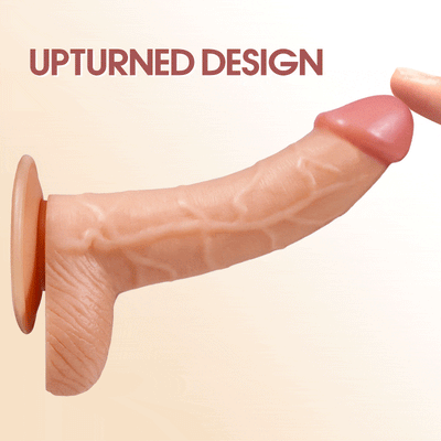 Silicone G-spot Dildo with Suction Cup Lifelike Anal Dildo 7.67In/18.5cm ของเล่นทางเพศสำหรับผู้หญิง ดิลโด้ซิลิโคน ช่วยสำเร็จความใคร่