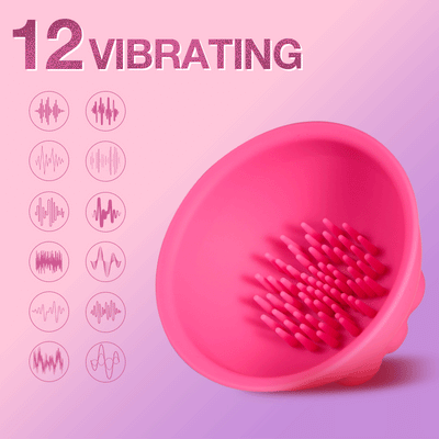 Female sex toys nipple sucker 12 Vibrating Liquid Silicone Breast Stimulator Nipple Toys ของเล่นทางเพศสำหรับผู้หญิง เครื่องดูดหัวนม 12 ชิ้น เครื่องกระตุ้นหน้าอกซิลิโคนเหลวแบบสั่นสะเทือน ของเล่นหัวนม