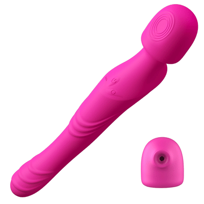 Burning Ardor 5 IN 1 Sucking Tapping Thrusting Rotating G-Spot Dildo Vibrator for Women Couple Huge Magic Wand Powerful Vibrators for Women Big AV Stick Female Clitoris Body Massager Adult Vibrator Sex Toys for Woman