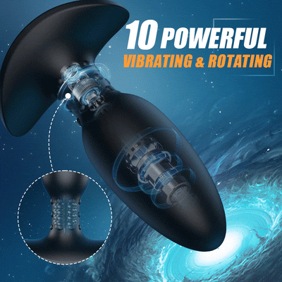 Electric Butt Plug Surfing P Spot G Spot Stimulation Vibrating Rotating Prostate Massager ปลั๊กไฟฟ้าสำหรับเล่นเซิร์ฟ จุด P จุด G กระตุ้นด้วยเครื่องนวดต่อมลูกหมากแบบหมุน