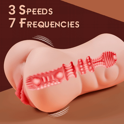 Stella Vibrating Pocket Pussy Male Masturbator with Textured Vagina เครื่องช่วยสำเร็จความใคร่สำหรับผู้ชาย Stella Vibrating Pocket Pussy พร้อมช่องคลอดที่มีพื้นผิว ของเล่นเพศชาย แมวกระป๋อง