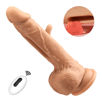 Female sex toys silicone dildo masturbator Hollow Flapping Silicone Dildo Vibrator 8.38 IN
