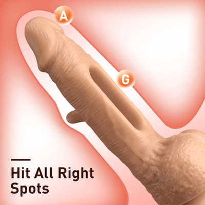 Female sex toys silicone dildo masturbator Hollow Flapping Silicone Dildo Vibrator 8.38 IN