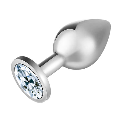 Sex toys for men and women Anal toys Butt plugs Silver Jewelled Aluminium Beginner's Butt Plug 2.7 Inch