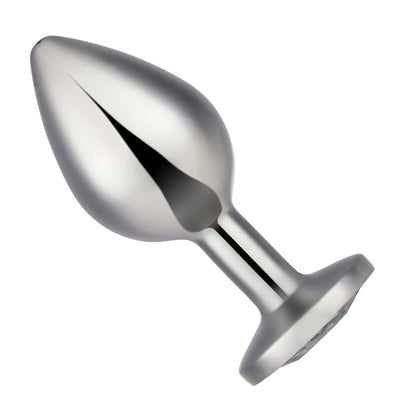 Sex toys for men and women Anal toys Butt plugs Silver Jewelled Aluminium Beginner's Butt Plug 2.7 Inch