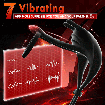 Adjustable Vibrating Dual Penis Ring Couples Shared Erection Rabbit Vibration ของเล่นทางเพศสำหรับผู้ชายและผู้หญิง ช่วยชะลอการหลั่งและเพิ่มความสุข