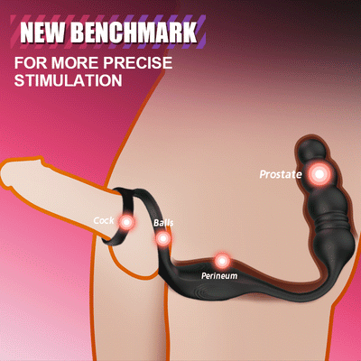 Horsfall - 9 Thrusting & Vibrating Prostate Massager with Dual Cock Ring Anal Toy Men's sex toys electric anal plug Horsfall - เครื่องนวดต่อมลูกหมากแบบสั่นและกระตุ้น 9 ระดับพร้อมแหวนรัดอวัยวะเพศชายคู่ ของเล่นทางทวารหนัก ของเล่นทางเพศสำหรับผู้ชาย ปลั๊กทวาร