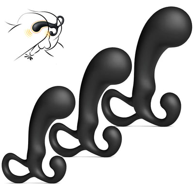 3 Pcs Set - Anal Extension Prostate Torture Beginner Intermediate Advanced Unisex Silicone Anal Plug