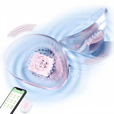 10 Vibrating App Controlled Semi-curved Nipple Stimulator Female sex toys electric remote control masturbator sucking nipples