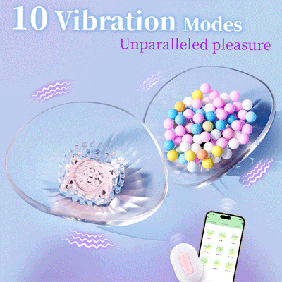 10 Vibrating App Controlled Semi-curved Nipple Stimulator Female sex toys electric remote control masturbator sucking nipples
