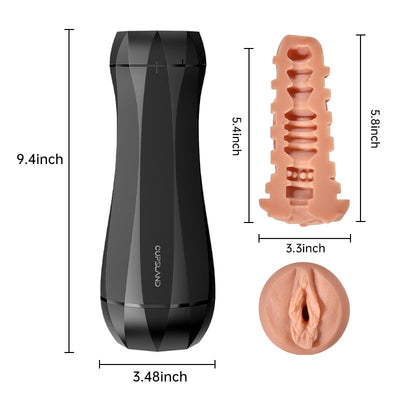 Male Masturbator Cup Sex Toy for Men,Pocket Pussy Realistic Vagina Textured with 7.5in Depth Lifelike Soft and Fleshy Texture,Penis Training Masturbators,Adult Toys Manual Massager, Black