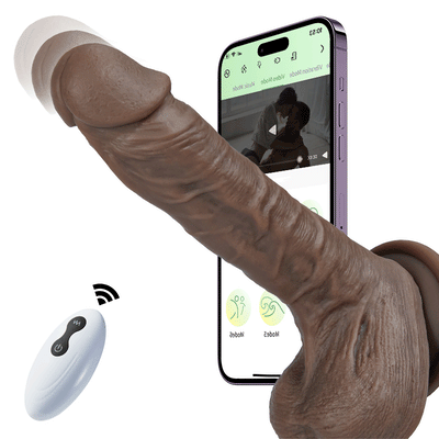 Bruno App Controlled Thrusting Vibrating Swing Handfree Realistic Dildo 8.27 IN ของเล่นทางเพศสำหรับผู้หญิง เครื่องสั่นซิลิโคน เครื่องช่วยสำเร็จความใคร่