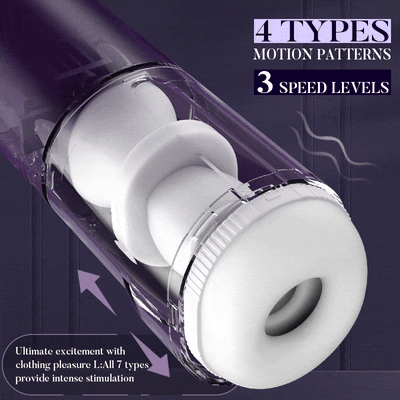 Purple Driver 7 Thrusting Stable Belt Design Male Stroker Masturbator Adult Toy