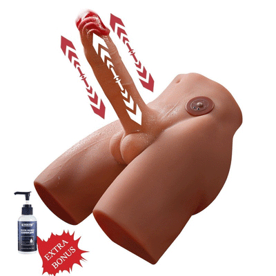 Eronight 7 Inch Thrusting Vibrating Dildo Brown Realistic Butt Female sex doll silicone doll half body rubber doll Eronight ตุ๊กตาเซ็กส์ซิลิโคนรูปก้นสมจริงขนาด 7 นิ้ว พร้อมระบบสั่นแบบ Thrusting Vibrating Dildo สีน้ำตาล ตุ๊กตาเซ็กส์สำหรับผู้หญิงแบบครึ่งตัว