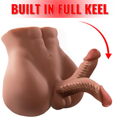 Built In Full Keel 360° Bendable Manual Durable Realistic Dildo ดิลโด้สมจริงที่ทนทานพร้อมระบบงอได้ 360° ในตัว