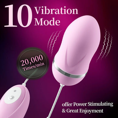 ของเล่นทางเพศสำหรับผู้หญิง เครื่องสั่นซิลิโคน เครื่องช่วยสำเร็จความใคร่ Wired Control Bullet Vibrator 10 Vibrating Egg for Women and Couples