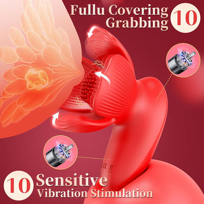 Floralease 10 Vibration & Fully Covering Grabbing Vibrator Nipple Toys Female sex toys silicone dildo electric masturbator