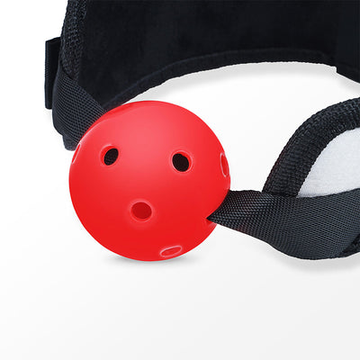 BDSM Handcuffs with Mouth Ball Gag Fetish Erotic Toys Bed Restraint Bondage Kit Handcuffs กุญแจมือ BDSM Fetish พร้อมปากปิดปาก ของเล่นเร้าอารมณ์แบบแปลกๆ ชุดรัดบนเตียง กุญแจมือ