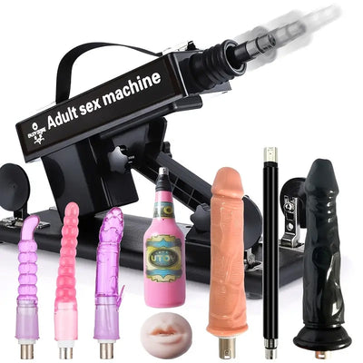 Ultimate Pleasure with Top-Rated Sex Machine 7 Accessories Automatic Thrust Anal Love ความสุขขั้นสุดกับเครื่องเซ็กส์ระดับท็อป 7 อุปกรณ์เสริม การกระตุ้นอัตโนมัติทางทวารหนัก Love