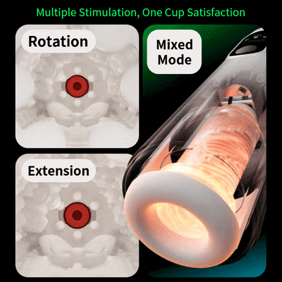 TRYFUN App-Controlled Automatic Thrusting Rotating Heating Smart Masturbator Cup