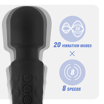 Female sex toys electric vibrator 8 Speeds 20 Frequencies Vibrating AV Clitoral G-Spot Massager ของเล่นทางเพศสำหรับผู้หญิง เครื่องสั่นไฟฟ้า 8 สปีด 20 ความถี่ เครื่องนวดกระตุ้นจุด G คลิตอริส AV