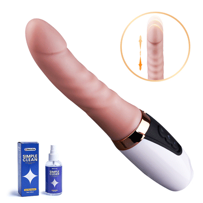 【Free Cleaner】Sex Machine 6.38 IN Thrusting Dildo Vibrator with Heating for G-Spot & Anal Play