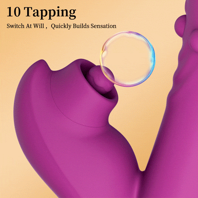 Liliana -  4 In 1 Tapping Wiggling G-spot Vibrator With Rolling Beads 10 Speed G Spot Dildo Vibrator Silicone Waterproof Clitoris Stimulator Vagina Massager Sex Toys for Women